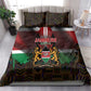 Kenya Jamhuri Day Bedding Set Coat Of Arms With Kente Pattern - African Pride