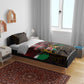 Kenya Jamhuri Day Bedding Set Coat Of Arms With Kente Pattern - African Pride