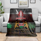 Kenya Jamhuri Day Blanket Coat Of Arms With Kente Pattern - African Pride