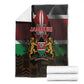 Kenya Jamhuri Day Blanket Coat Of Arms With Kente Pattern - African Pride