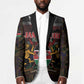 Happy Kenya Independence Day Blazer Coat Of Arms With Kente Pattern
