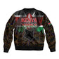 Kenya Jamhuri Day Bomber Jacket Coat Of Arms With Kente Pattern - African Pride