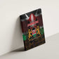 Kenya Jamhuri Day Canvas Wall Art Coat Of Arms With Kente Pattern - African Pride
