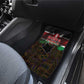 Kenya Jamhuri Day Car Mats Coat Of Arms With Kente Pattern - African Pride