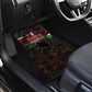 Kenya Jamhuri Day Car Mats Coat Of Arms With Kente Pattern - African Pride