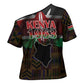 Happy Kenya Independence Day Cross Shoulder Shirt Coat Of Arms With Kente Pattern