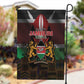 Kenya Jamhuri Day Garden Flag Coat Of Arms With Kente Pattern - African Pride
