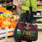 Kenya Jamhuri Day Grocery Bag Coat Of Arms With Kente Pattern - African Pride