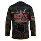 Happy Kenya Independence Day Hockey Jersey Coat Of Arms With Kente Pattern