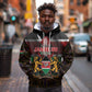 Kenya Jamhuri Day Hoodie Coat Of Arms With Kente Pattern - African Pride