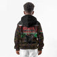 Kenya Jamhuri Day Kid Hoodie Coat Of Arms With Kente Pattern - African Pride