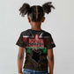 Kenya Jamhuri Day Kid T shirt Coat Of Arms With Kente Pattern - African Pride