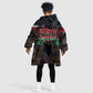 Kenya Jamhuri Day Kid Wearable Blanket Hoodie Coat Of Arms With Kente Pattern - African Pride