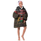 Kenya Jamhuri Day Kid Wearable Blanket Hoodie Coat Of Arms With Kente Pattern - African Pride