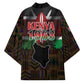 Happy Kenya Independence Day Kimono Coat Of Arms With Kente Pattern