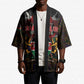 Happy Kenya Independence Day Kimono Coat Of Arms With Kente Pattern