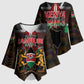 Happy Kenya Independence Day Kimono Sleeve Blouse Coat Of Arms With Kente Pattern