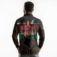 Kenya Jamhuri Day Long Sleeve Polo Shirt Coat Of Arms With Kente Pattern - African Pride