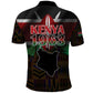 Kenya Jamhuri Day Polo Shirt Coat Of Arms With Kente Pattern - African Pride