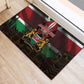 Kenya Jamhuri Day Rubber Doormat Coat Of Arms With Kente Pattern - African Pride