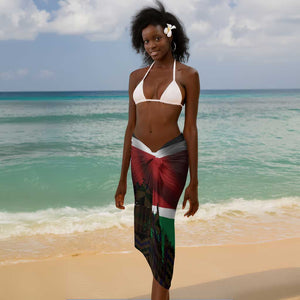 Kenya Jamhuri Day Sarong Coat Of Arms With Kente Pattern - African Pride