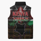 Happy Kenya Independence Day Sleeveless Puffer Jacket Coat Of Arms With Kente Pattern