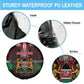 Kenya Jamhuri Day Spare Tire Cover Coat Of Arms With Kente Pattern - African Pride