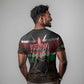 Kenya Jamhuri Day T shirt Coat Of Arms With Kente Pattern - African Pride