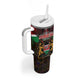 Kenya Jamhuri Day Tumbler With Handle Coat Of Arms With Kente Pattern - African Pride