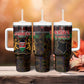 Kenya Jamhuri Day Tumbler With Handle Coat Of Arms With Kente Pattern - African Pride