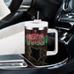 Kenya Jamhuri Day Tumbler With Handle Coat Of Arms With Kente Pattern - African Pride