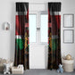 Kenya Jamhuri Day Window Curtain Coat Of Arms With Kente Pattern - African Pride
