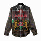 Kenya Jamhuri Day Women Casual Shirt Coat Of Arms With Kente Pattern - African Pride