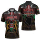 Happy Kenya Independence Day Zipper Polo Shirt Coat Of Arms With Kente Pattern