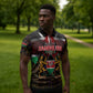 Happy Kenya Independence Day Zipper Polo Shirt Coat Of Arms With Kente Pattern