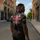 Happy Kenya Independence Day Zipper Polo Shirt Coat Of Arms With Kente Pattern
