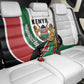Kenya Independence Day Back Car Seat Cover Lion With Coat Of Arms - African Pride