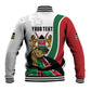 Personalized Kenya Independence Day Baseball Jacket Lion With Coat Of Arms - African Pride