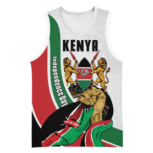 Personalized Kenya Independence Day Basketball Jersey Lion With Coat Of Arms - African Pride