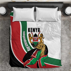 Kenya Independence Day Bedding Set Lion With Coat Of Arms - African Pride