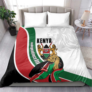 Kenya Independence Day Bedding Set Lion With Coat Of Arms - African Pride