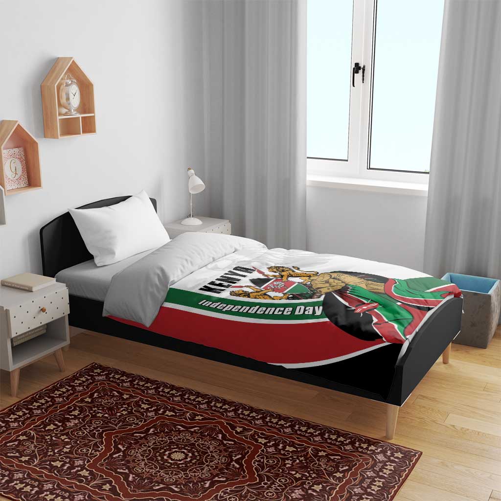 Kenya Independence Day Bedding Set Lion With Coat Of Arms - African Pride