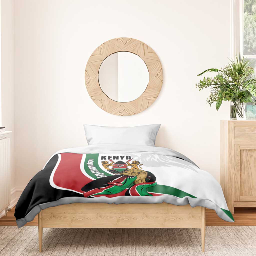 Kenya Independence Day Bedding Set Lion With Coat Of Arms - African Pride