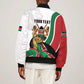 Personalized Kenya Independence Day Bomber Jacket Lion With Coat Of Arms - African Pride