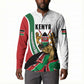Personalized Kenya Jamhuri Day Button Sweatshirt Lion With Coat Of Arms