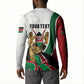 Personalized Kenya Jamhuri Day Button Sweatshirt Lion With Coat Of Arms