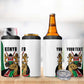 Personalized Kenya Independence Day 4 in 1 Can Cooler Tumbler Lion With Coat Of Arms - African Pride
