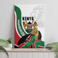 Kenya Independence Day Canvas Wall Art Lion With Coat Of Arms - African Pride