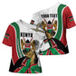 Personalized Kenya Jamhuri Day Cross Shoulder Shirt Lion With Coat Of Arms