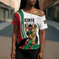 Personalized Kenya Jamhuri Day Cross Shoulder Shirt Lion With Coat Of Arms